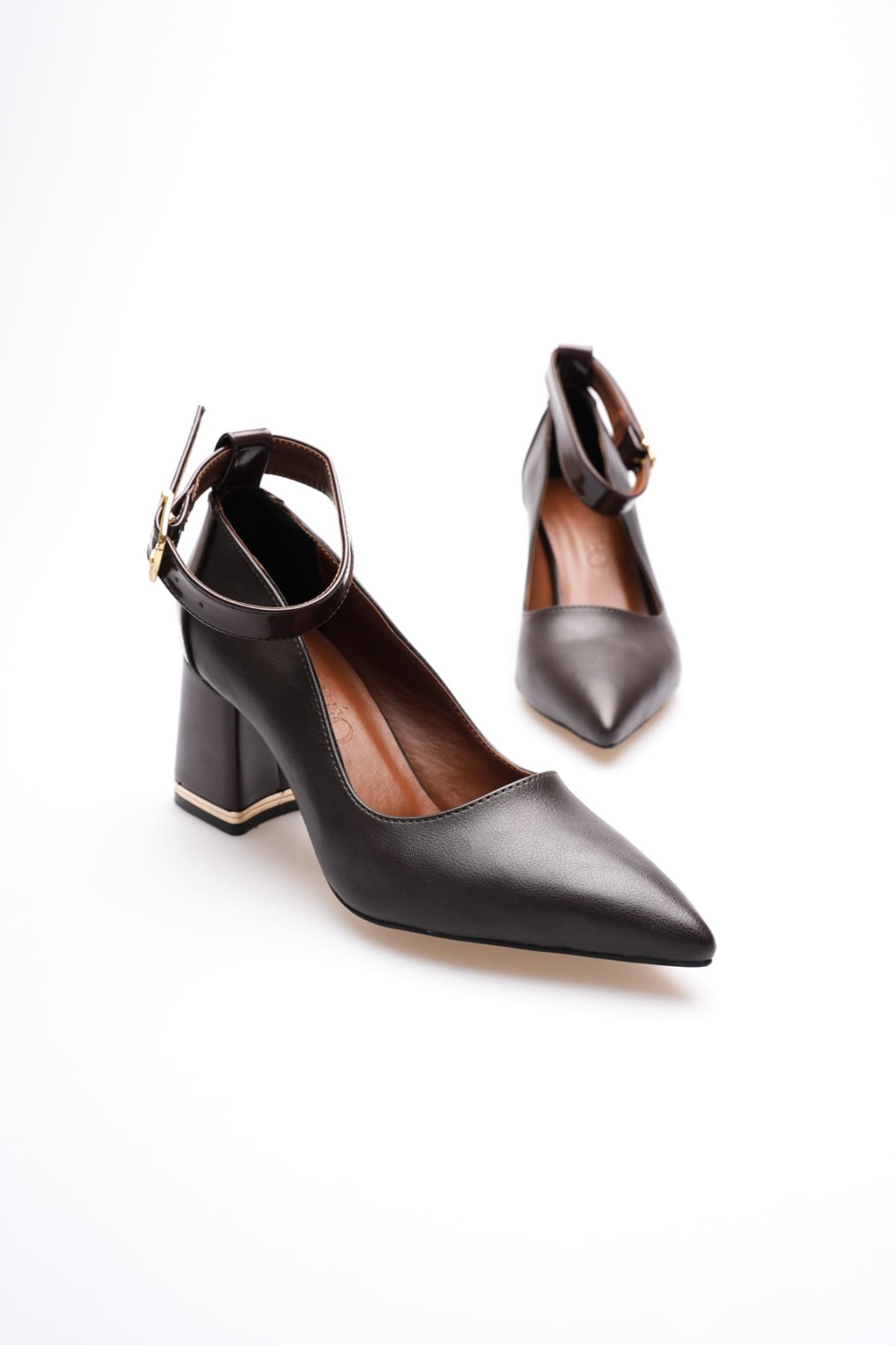 Estelle Kadın Acı Kahve Kalın Topuklu Ayakkabı