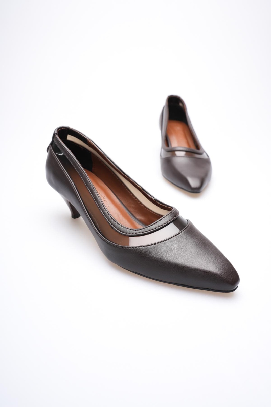 Cecilia Kadın Acı Kahve İnce Kısa Topuklu Ayakkabı