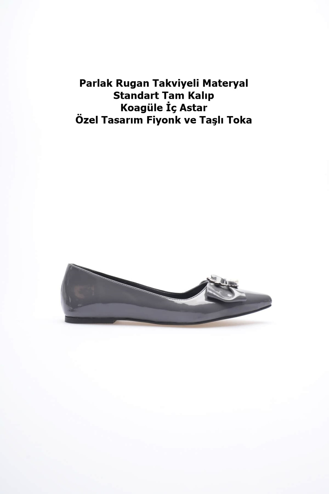 Charlotte Kadın Gri Babet Ayakkabı