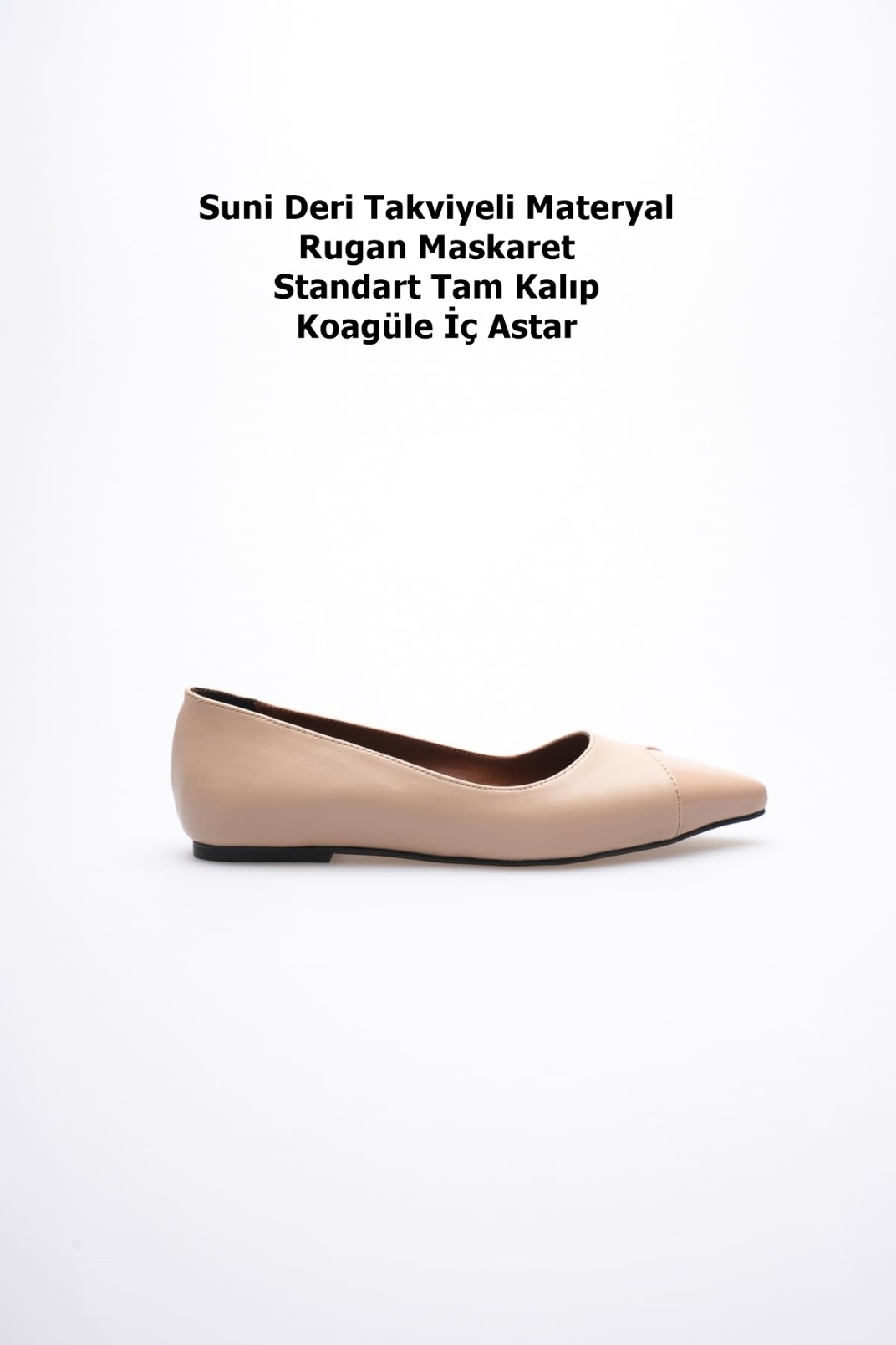 Margaret Kadın Nude Rugan Babet Ayakkabı