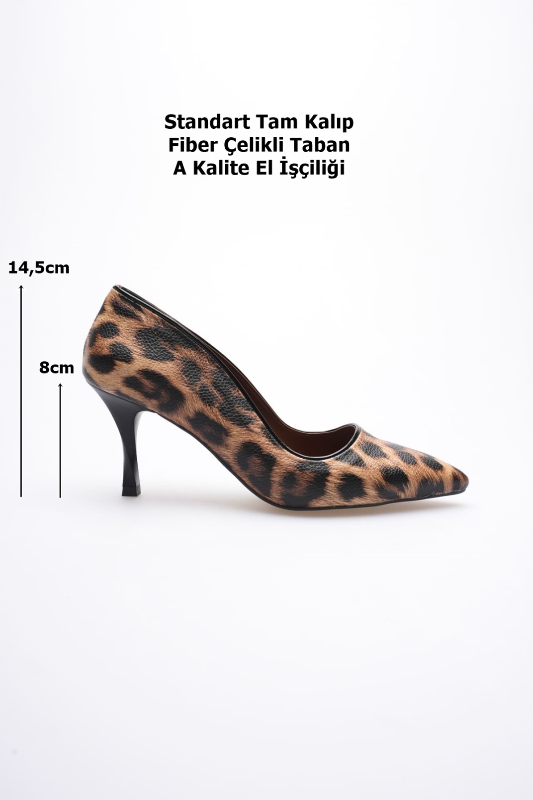 Felice Kadın Leopar Desenli Topuklu Ayakkabı