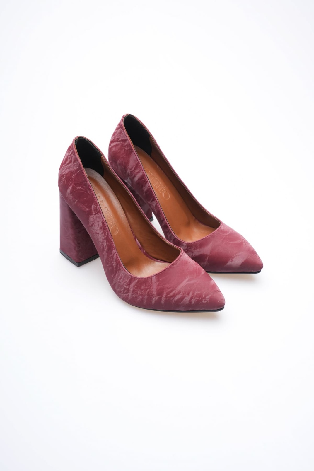 Julia Kadın Bordo Saten Topuklu Ayakkabı