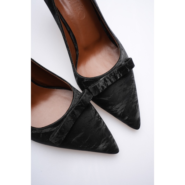 Maya Kadın Siyah Süet Topuklu Ayakkabı