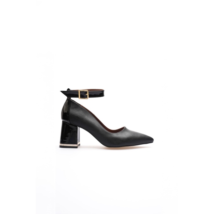 Estelle Kadın Siyah Kalın Topuklu Ayakkabı