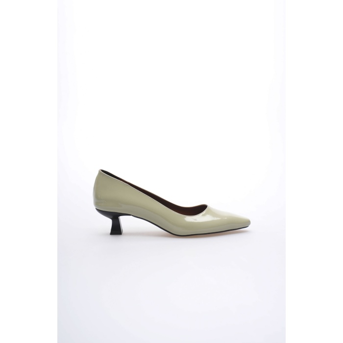 Alina Kadın Yeşil Rugan Topuklu Ayakkabı