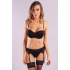 Golshan Gala Lace Garter Belt, Kadın Dantelli Siyah Jartiyer