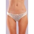 Golshan Giselle Mini Slip, Kadın Güpürlü Saten Ekru Külot
