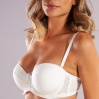 Golshan Gala Balconette Foam Cup Bra, Ekru Konforlu ve Şık Sütyen, Strapless