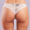 Golshan Gilda Mini Slip, Kadın Dantelli Ekru Külot