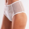 Golshan Gaspara Control Slip, Kadın Güpürlü Tül Ekru RenkYüksek Bel Külot
