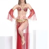 Kırmızı Püskül Detaylı Tül Dans Kostümü, Sahne & Parti Kıyafeti