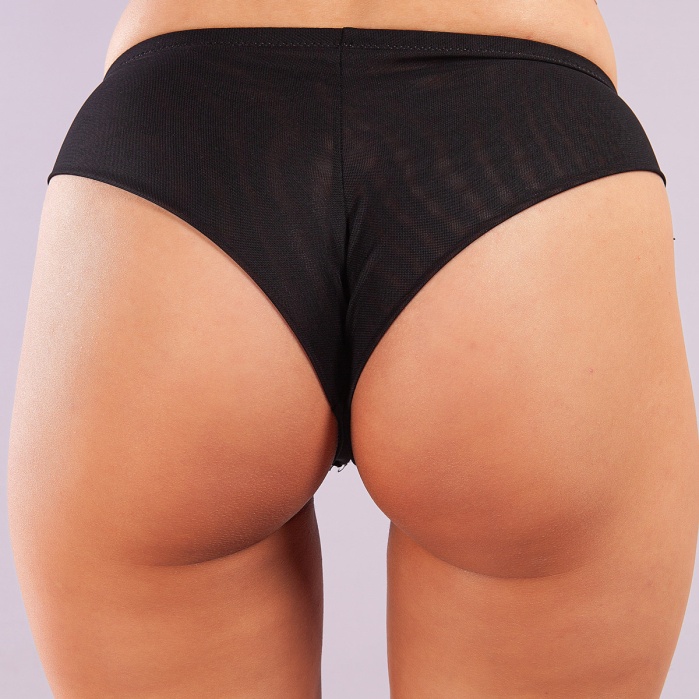 Golshan Gala Mini Slip, Kadın Dantelli Siyah Külot