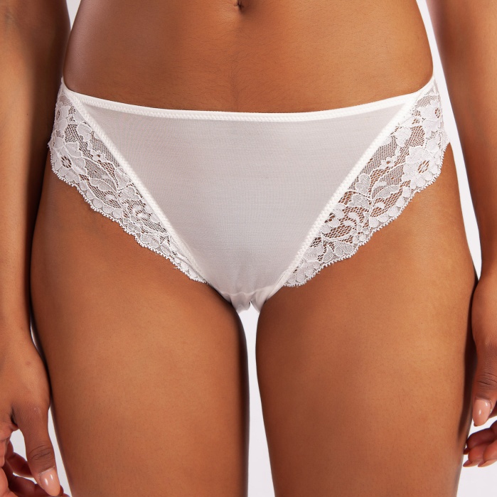 Golshan Goldy Mini Slip, Kadın Dantelli Ekru Külot