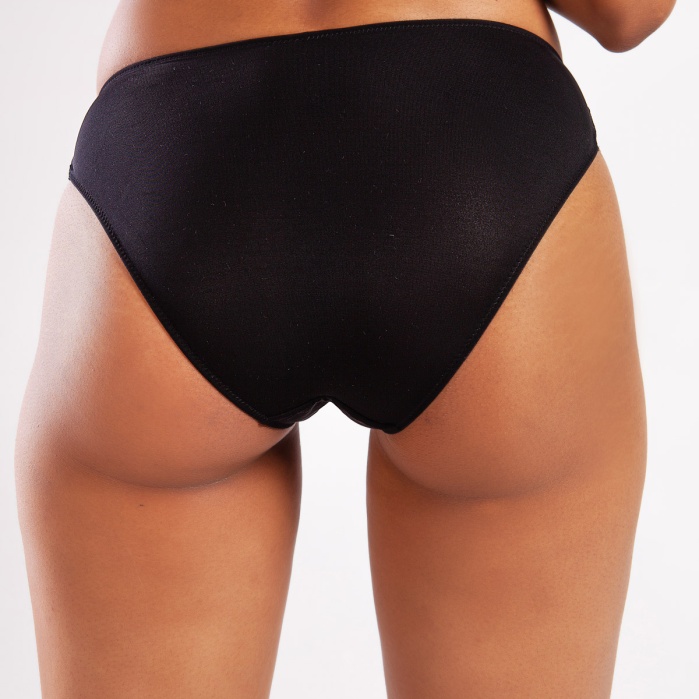 Golshan Goldy Mini Slip, Kadın Dantelli Siyah Külot