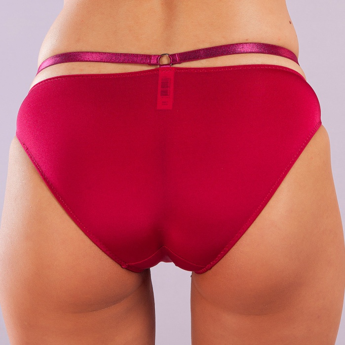 Golshan Gorbus Mini Slip, Kadın Micro Bel Şeritli Şarap Renkli Külot