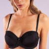 Golshan Gala Balconette Foam Cup Lace Bra, Siyah Konforlu ve Şık Sütyen, Strapless