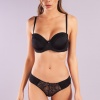 Golshan Gala Balconette Foam Cup Lace Bra, Siyah Konforlu ve Şık Sütyen, Strapless