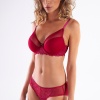 Golshan Gaspara Big size Plunge Bra, Şarap Rengi Konforlu ve Şık Sütyen