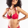 Golshan Githa Foam Cup Push Up Bra,Şarap Renk Straplez Konforlu ve Şık Sütyen
