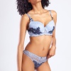 Golshan Gilda Mini Slip, Kadın Dantelli Mavi Külot