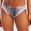 Golshan Goldy Mini Slip, Kadın Dantelli Gri Leopar Külot