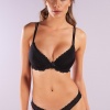 Golshan Glorin Mini Slip, Kadın Dantel Kenarlı Micro Sİyah Külot