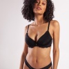 Golshan Glorin Mini Slip, Kadın Dantel Kenarlı Micro Sİyah Külot