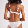 Golshan Glorin Mini Slip, Kadın Dantel Kenarlı Micro Ekru Külot