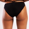 Golshan Gorbus Mini Slip, Kadın Micro Bel Şeritli Siyah Renkli Külot