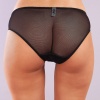 Golshan Giselle Mini Slip, Kadın Güpürlü Saten Siyah Külot