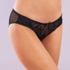 Golshan Giselle Mini Slip, Kadın Güpürlü Saten Siyah Külot