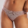 Golshan Giselle Mini Slip, Kadın Güpürlü Saten Bakır Külot