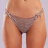 Golshan Giselle Mini String, Kadın Güpürlü Saten Bakır String Külot
