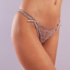 Golshan Giselle Mini String, Kadın Güpürlü Saten Bakır String Külot