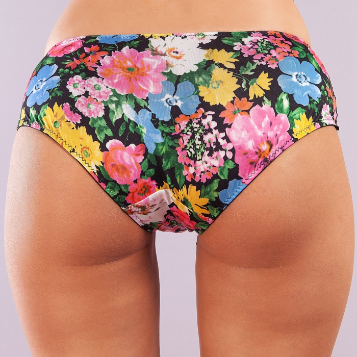 Golshan Garden Boy Short, Kadın Dantelli Çiçek Baskılı Şort Külot