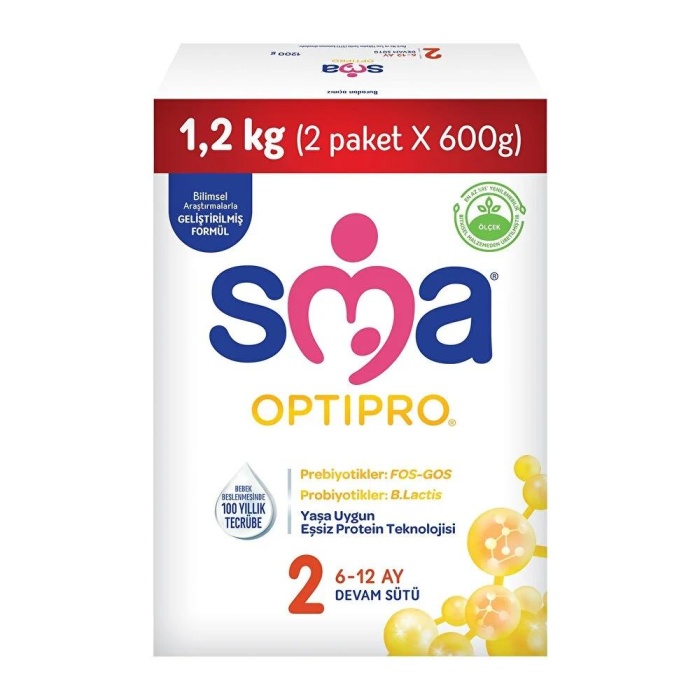 Sma Optipro Probiyotik 2 Devam Sütü 1200 Gr 6-12 Ay