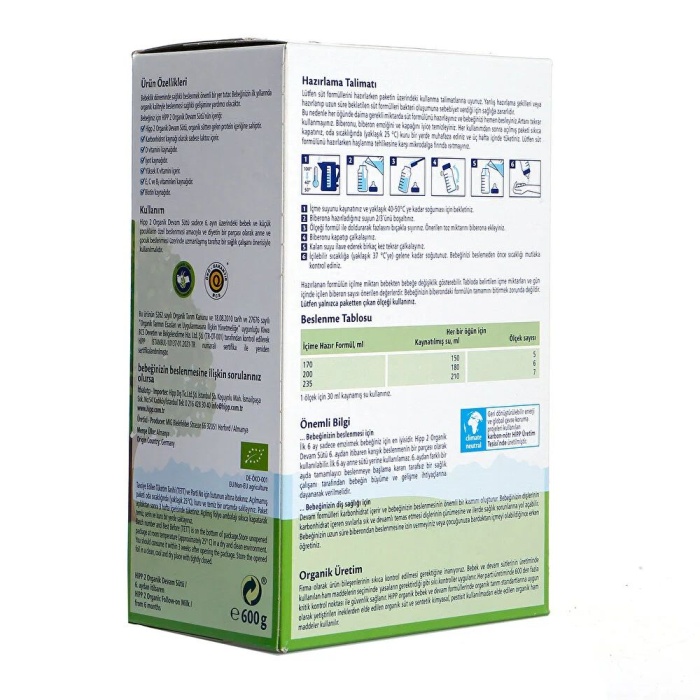 Hipp 2 Organik Devam Sütü 600 gr 6+ Ay