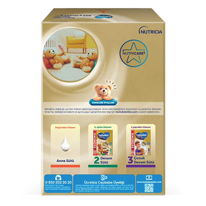 Bebelac Gold 1 Devam Sütü 800 gr 0-6 Ay