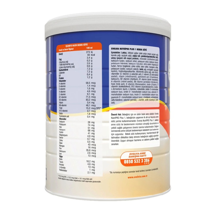 Evolvia Nutripro Plus 3 Devam Sütü 800 gr 0-6 Ay