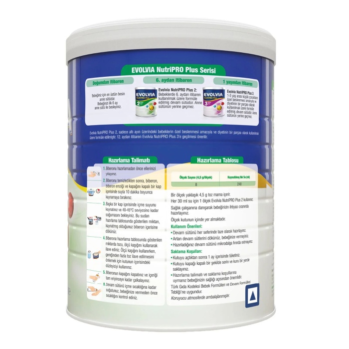 Evolvia Nutripro Plus 2 Devam Sütü 800 gr 6-12 Ay