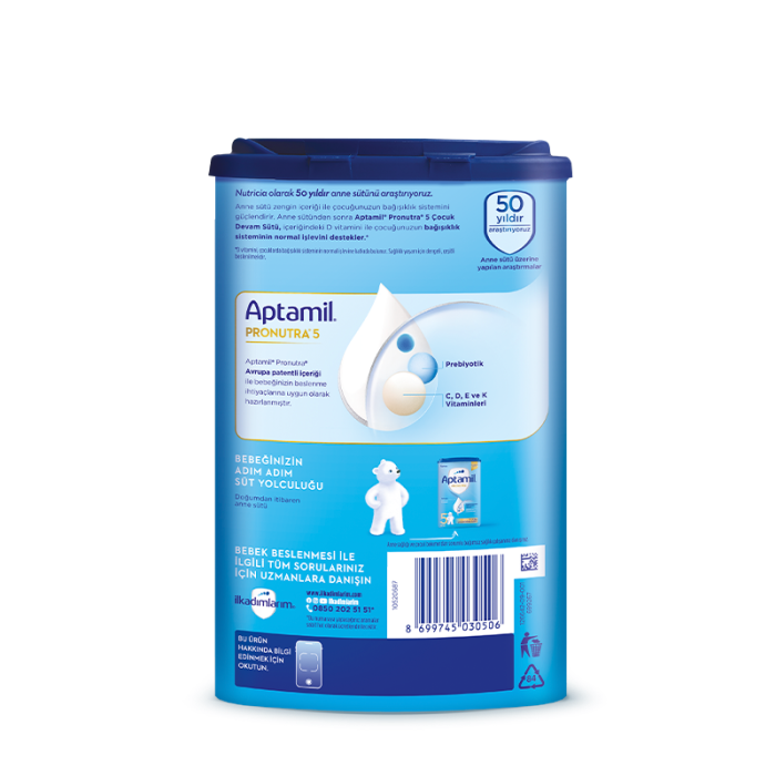 Aptamil 5 Çocuk Devam Sütü 800 gr 2 Yaş+ Akıllı Kutu