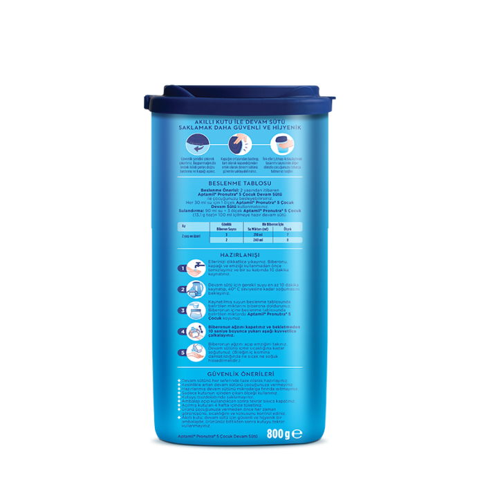 Aptamil 5 Çocuk Devam Sütü 800 gr 2 Yaş+ Akıllı Kutu
