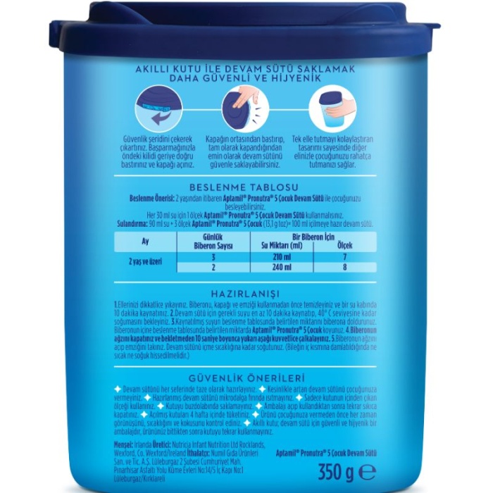 Aptamil 5 Çocuk Devam Sütü 350 gr 2 Yaş+ Akıllı Kutu