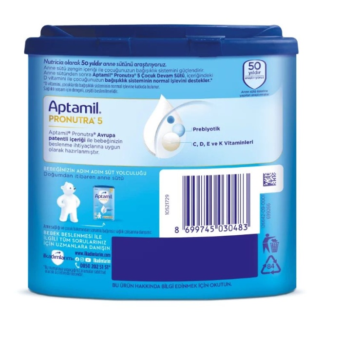 Aptamil 5 Çocuk Devam Sütü 350 gr 2 Yaş+ Akıllı Kutu