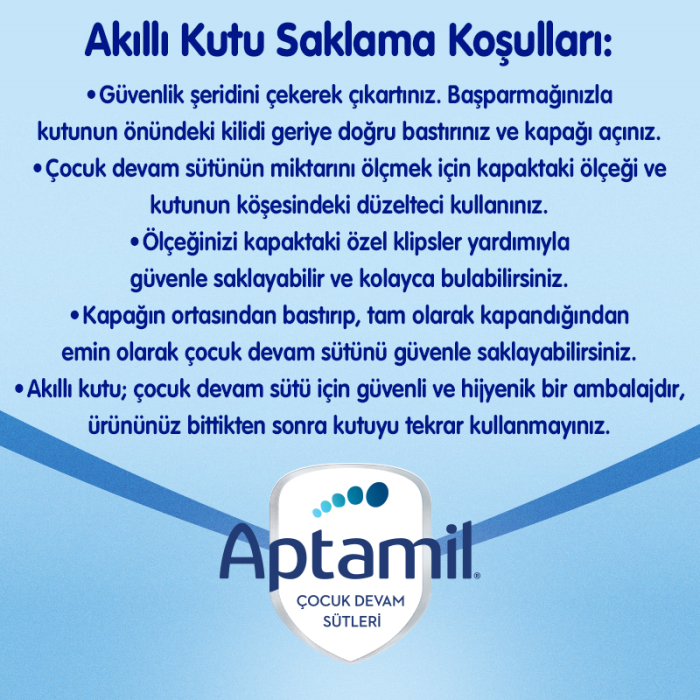 Aptamil 3 Devam Sütü 350 gr 9-12 Ay Akıllı Kutu