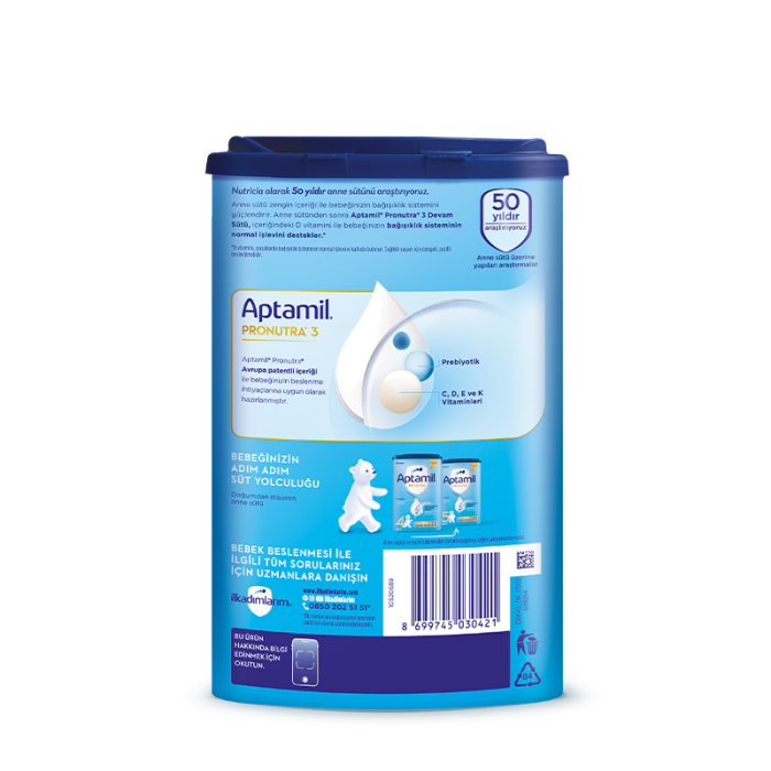 Aptamil 3 Devam Sütü 800 gr 9-12 Ay Akıllı Kutu