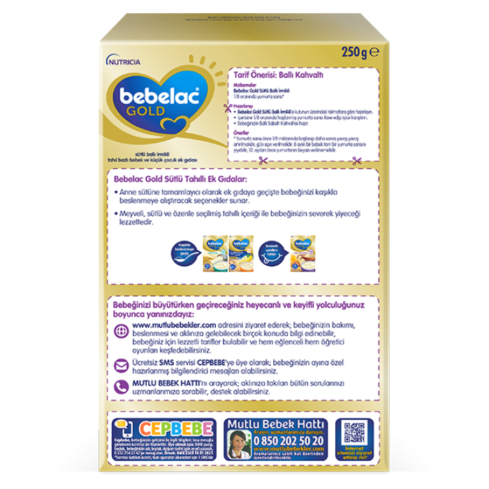 Bebelac Gold Sütlü Ballı İrmikli Kaşık Maması 250 gr