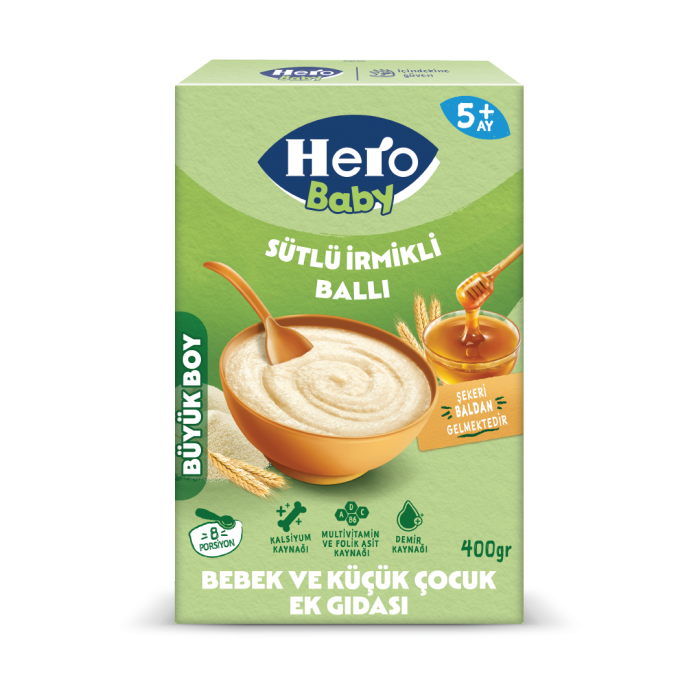Hero Baby Sütlü Ballı İrmikli Kaşık Maması 400 gr