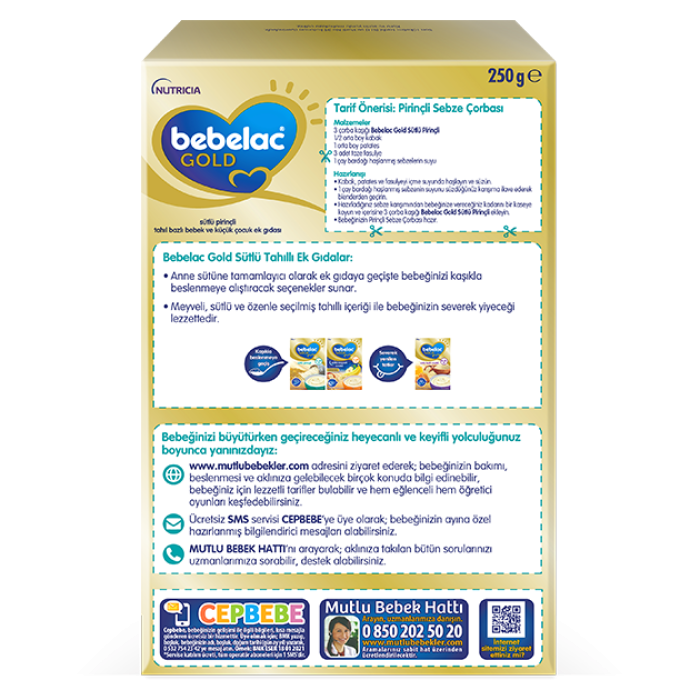 Bebelac Gold Sütlü Pirinçli Kaşık Maması 250 gr