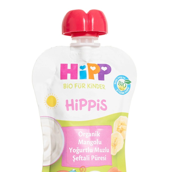 Hipp Organik Mangolu Yoğurtlu Muzlu Şeftali Püresi 100 gr